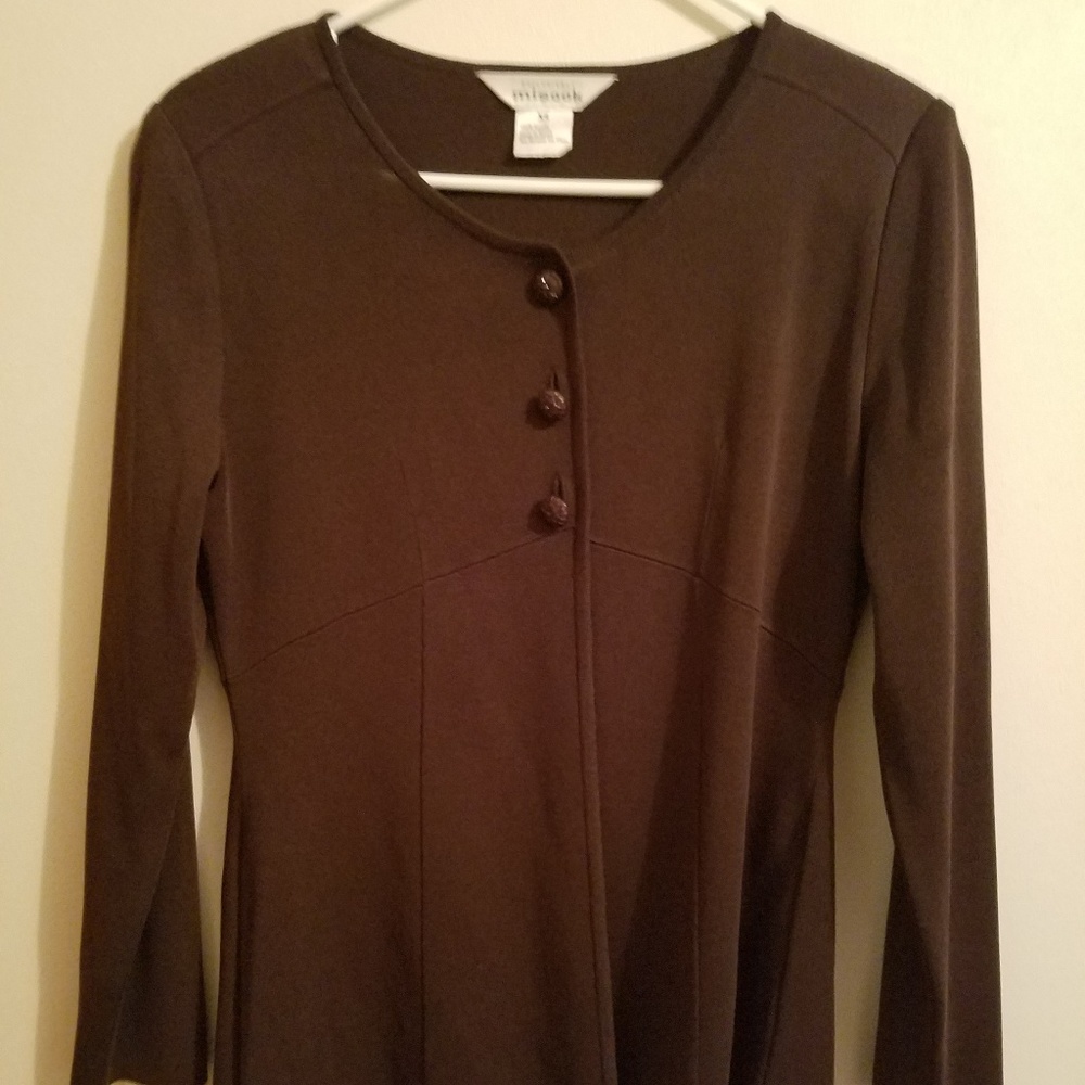Misook XS brown jacket blazer cardigan